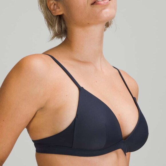 NWT NEW LULULEMON Waterside Swim Top A/B Cup True Navy Sport Bikini Bra Size 6 - Picture 3 of 10
